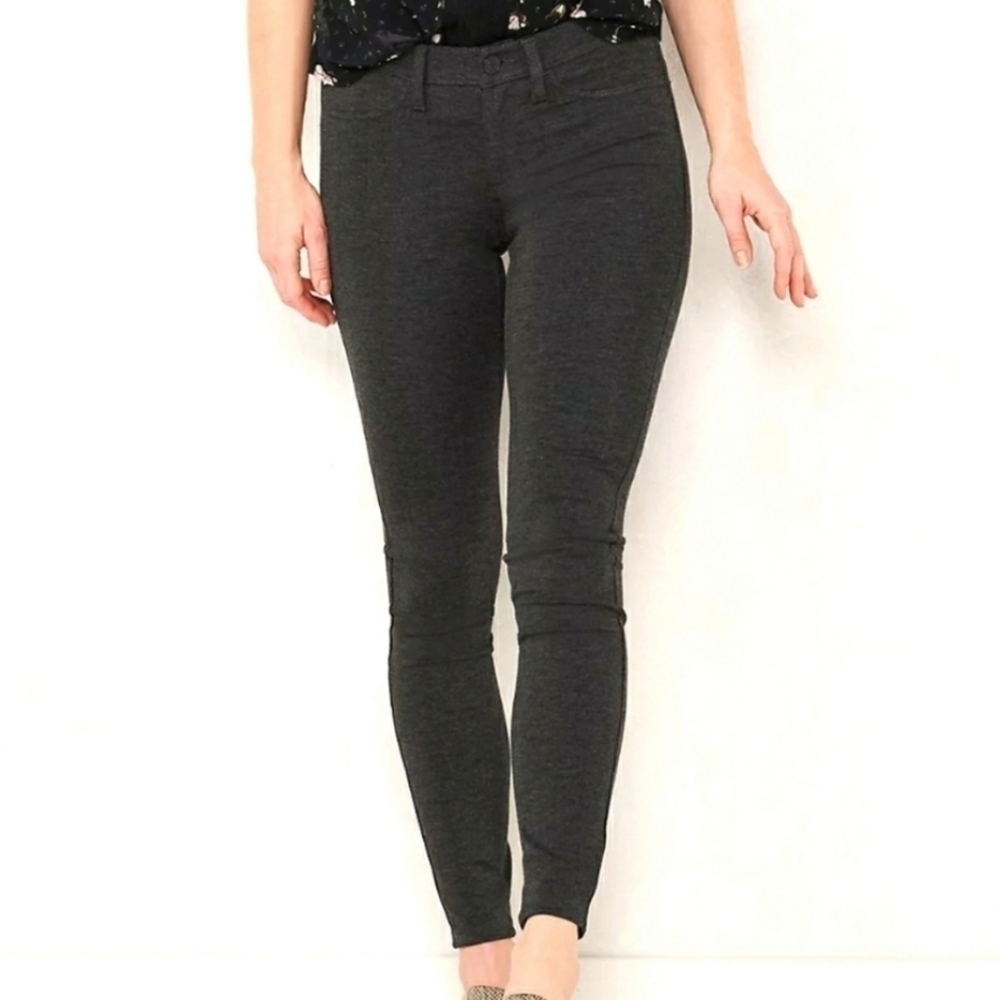 LC Lauren Conrad Mid-rise super skinny Ponte Heather Grey pants XS
